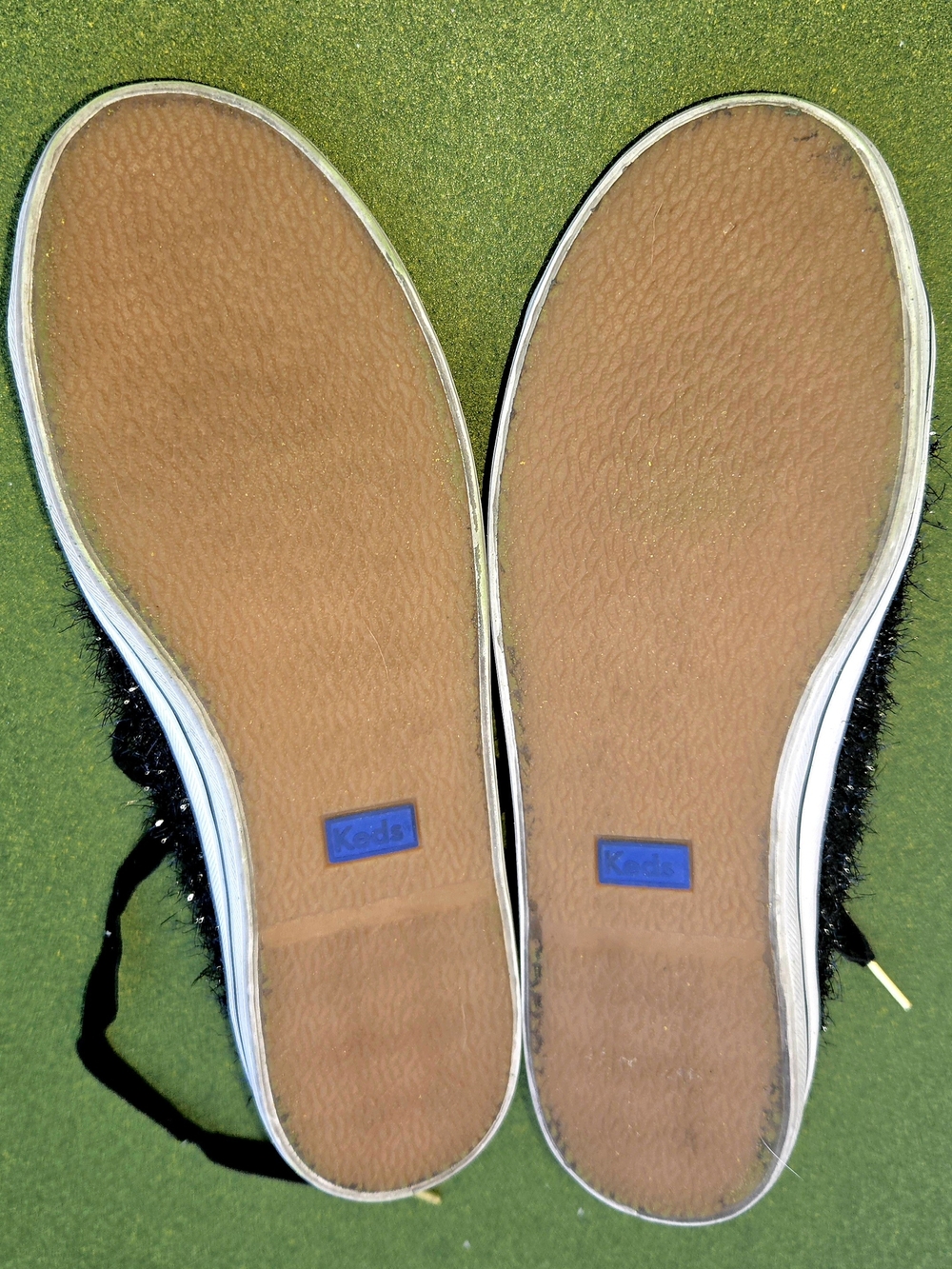 KEDS Kate Spade Anthropologie 6½ Kickstart Black Sparkle Tinsel Fuzzy SPARKLE - Picture 15 of 16